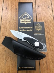 Puma Knife: 2006 Puma Rattler Fixed Blade Knife with Thuya Root Wood Handle