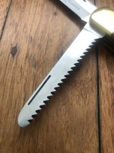 Puma Rare Model 971 Game Warden 1986 Saw and Blade Folding Lock Knife #44862