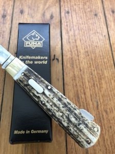 Puma Knife: Puma Jagdtaschenmesser Hunting Pocket Knife with Stag Antler Handle