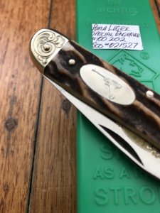 Puma A G RUSSELL 1974 Luger Pistol Commemorative Club Special Engraved Knife No:00202