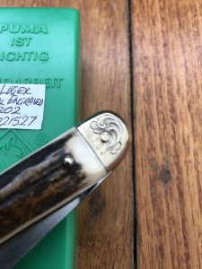 Puma A G RUSSELL 1974 Luger Pistol Commemorative Club Special Engraved Knife No:00202