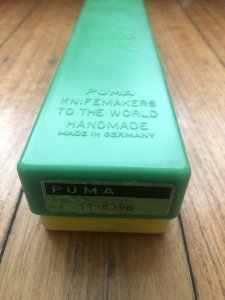 Puma Knife: 1966 Puma Bowie with Stag Antler Handle & Original Box