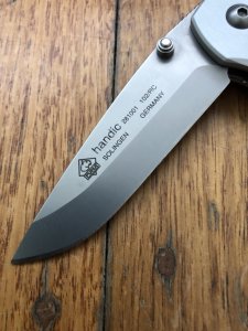 Puma Knife: Puma Handic Stag Slab Linerlock Folding Knife