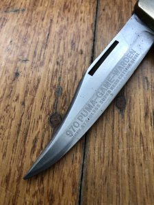 Puma USED Model 970 Game Warden 1974 Folding Lock Knife Serial # 98474