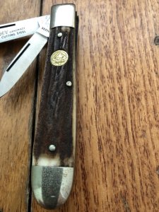 Puma Knife: Puma Original Rare 1984 Pony 620 Twin Blade Knife with Stag Antler Handle