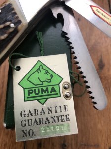 Puma Knife: Puma 210 923 Jagdmesser Twin Blade Hunting Pocket Knife with Stag Antler Handle 1991