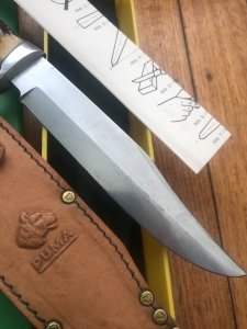 Puma Knife: 1966 Puma Bowie with Stag Antler Handle & Original Box