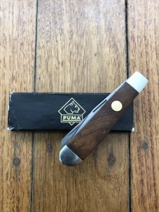 Puma Knife: Puma Rarer Trapper Lock back Knife with Olive Wood Handle