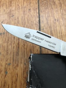 Puma Knife: Puma Rarer Trapper Lock back Knife with Olive Wood Handle