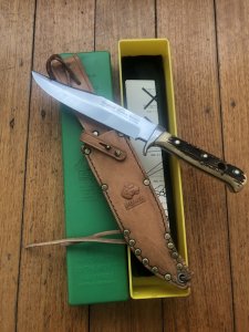 Puma Knife: 1966 Puma Bowie with Stag Antler Handle & Original Box