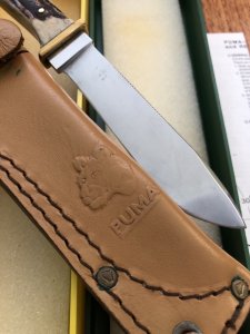 Puma Knife: Puma Hunters Pal 1992 in Original Sheath and Plastic Box with Tag
