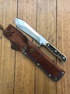 Puma Knife: Puma Vintage 1984 White Hunter with Stag Handle & Original Sheath