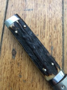 Puma Knife: Puma 1972 Vintage 3573 Boot Knife with Stag Handle & Original Sheath