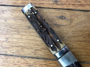 Puma Knife: Puma 1972 Vintage 3573 Boot Knife with Stag Handle & Original Sheath
