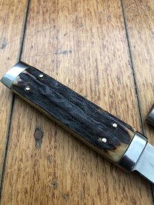 Puma Knife: Puma 1972 Vintage 3573 Boot Knife with Stag Handle & Original Sheath