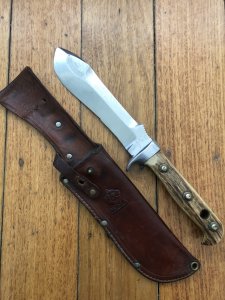Puma Knife: Puma Vintage 1968 White Hunter with Stag Handle & Original Sheath