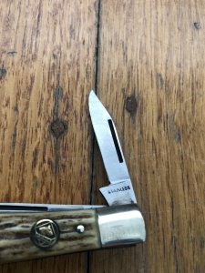 Puma Knife: Puma Original Rare 1977 Pony 620 Twin Blade Knife with Stag Antler Handle