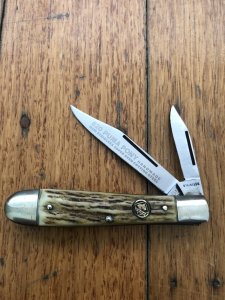 Puma Knife: Puma Original Rare 1977 Pony 620 Twin Blade Knife with Stag Antler Handle