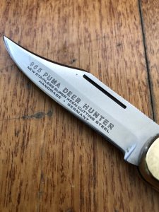 Puma Rare Model 965 Deer Hunter 1973 Folding Lock Knife Serial # 76673