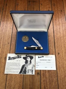 Schrade USA-Made Jim Bowie Commemorative Stockman Knife & in Collectors Box