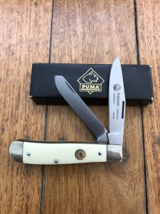 Puma Knife: Puma Trapper Lockback Knife with Faux Ivory Handle
