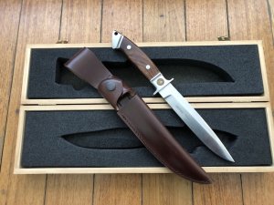 Puma Knife: 1990's Puma Rare German Cougar Jacaranda Knife in Original Wooden Box