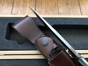 Puma Knife: 1990's Puma Rare German Cougar Jacaranda Knife in Original Wooden Box