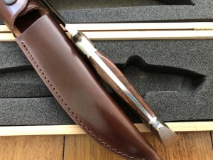Puma Knife: 1990's Puma Rare German Cougar Jacaranda Knife in Original Wooden Box