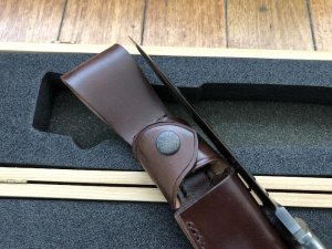 Puma Knife: 1990's Puma Rare German Cougar Jacaranda Knife in Original Wooden Box