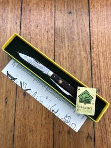 Puma Knife: Puma Rare Original 1977 Boxed 675 Stock Knife with Red Bone Handle