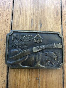 Puma Knife: Original Collectable PUMA Metal Belt Buckle