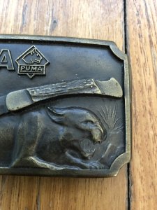 Puma Knife: Original Collectable PUMA Metal Belt Buckle