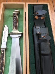 Puma Knife: Puma Vintage Waidbesteck Set (Waidblatt and Nicker) twin knife set #78-91