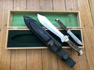 Puma Knife: Puma Vintage Waidbesteck Set (Waidblatt and Nicker) twin knife set #78-91