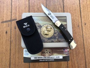 Buck Knife: Buck 110 2015 Boone & Crockett Club Knife Commemorative Set in Collectable Tin