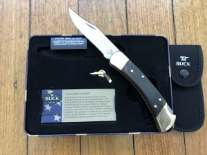 Buck Knife: Buck 110 Commemorative Set with Collectable Tin & Buck Knife Pin