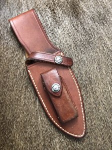 Randall Knives USA: No 19 Bushmaster Leather Knife Sheath with Sharpening Pouch