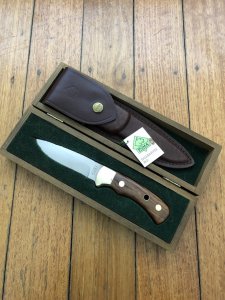 Puma Knife: Puma Original 1988 4 Star Fixed Blade Knife with Jacaranda Handle in Original Wooden Box #22881