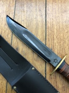 J.NOWILL & SONS  J.ADAMS SHEFFIELD ENGLAND BLACK BLADE ISRAELI COMMANDO KNIFE