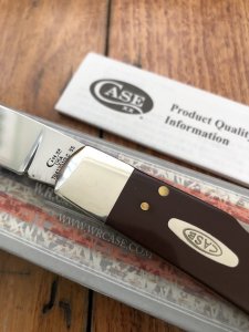 Case USA Knife: 2019 Model 11793 Tribal Lock Back Brown Bone Delrin Handle and Belt Clip in original box and paperwork