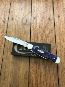 Case USA Knife: 2021 Model 11219  Patriotic Copperhead Pocket Folding Knife in original box and paperwork