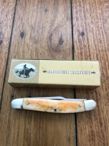 Rough Rider Amber Bone 3 Blade Stockman Knife