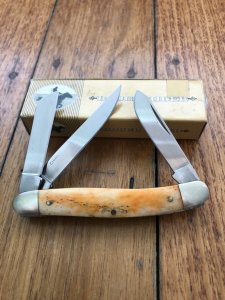 Rough Rider Amber Bone 3 Blade Stockman Knife