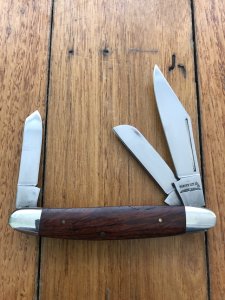 Parker Made in Japan 3 Blade Stockman Knife with Rosewood Handle