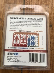 Credit Card Sized Survival Tool