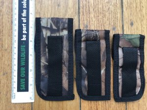 Knife Sheath: Medium Camo Nylon Knife Pouch