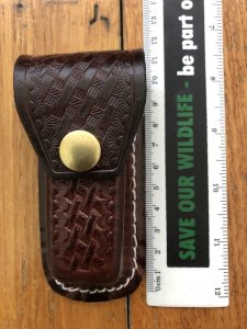 Knife Sheath: Swiss Army Knife Leather Leather Knife Pouch - 3-3.5 inch