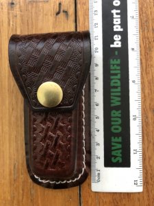 Knife Sheath: Swiss Army Knife Leather Leather Knife Pouch - 3-3.5 inch