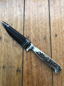 Puma Knife: Puma 1990's Jagdnicker Knife with Stag Handle & Sheath