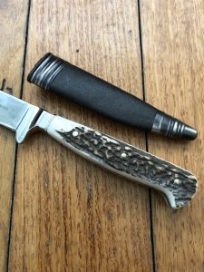 Puma Knife: Puma 1990's Jagdnicker Knife with Stag Handle & Sheath